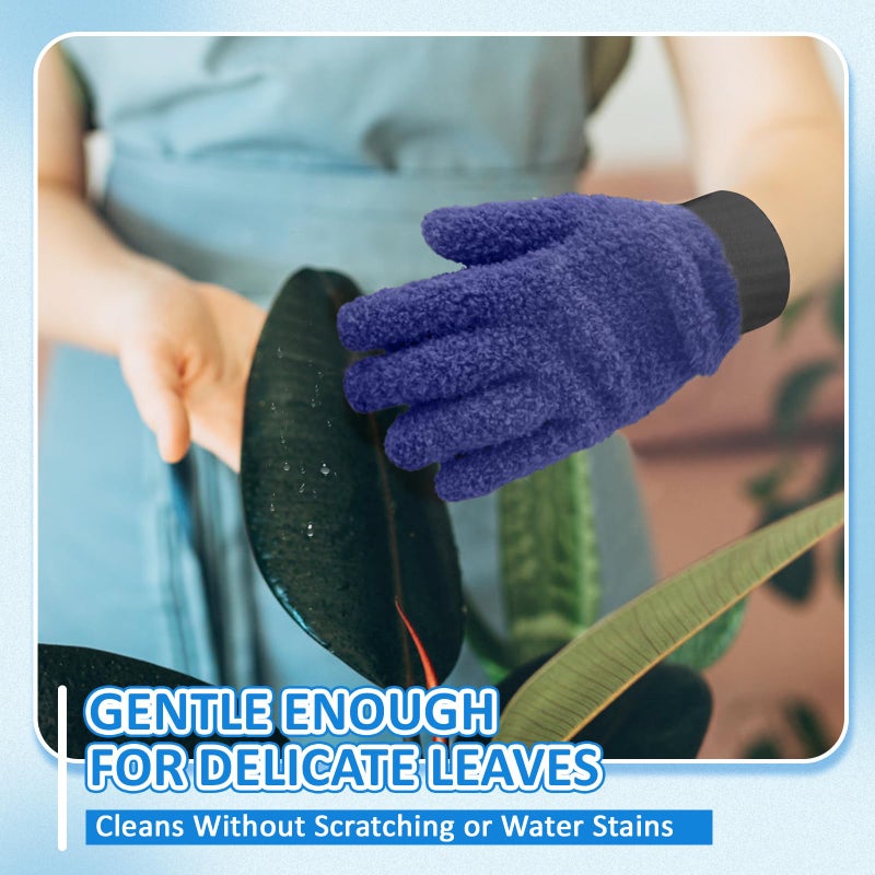 MIG4U Microfiber Gloves - Dusting Gloves for House Cleaning - Washable Blind Cleaner Duster Tool (Navy,S/M) - Image 5